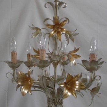 Gold Lily Chandelier