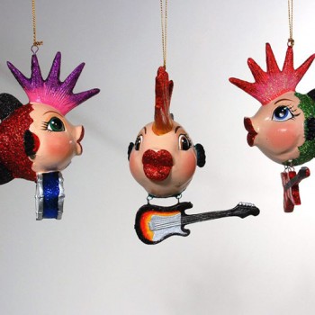 Punk Rocker Fish Ornaments