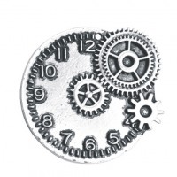 Round Clock Gear Pendant