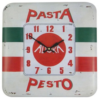 Square Tin Pasta Clock