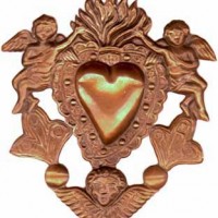 Copper Angel Heart