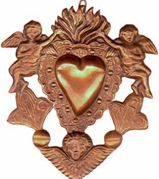 Copper Angel Heart