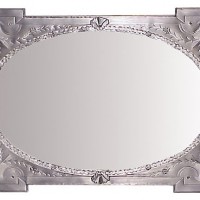 Hammered Tin Oval Mirror