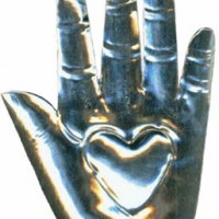 Heart in Hand Tin Ornament