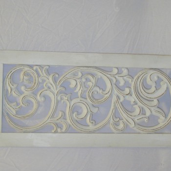 Long White Decorative Iron Panel