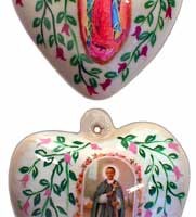 Painted Clay Saint Ornaments