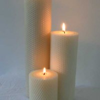 Rolled Beeswax Pillar Candles