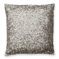 Silver Sequin Cushion Cover
