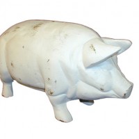 White Cast Iron Pig