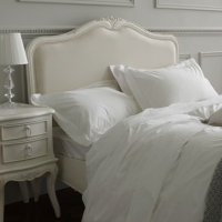 White Ruffle Bed Linen Detail