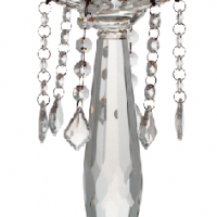 Crystal Candle Pillar with Hanging Facets
