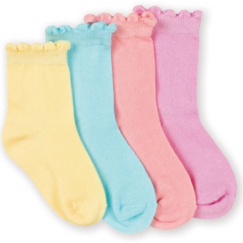 Organic Cotton Scallop Top Socks