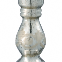 Silver Glass Candle Pillar