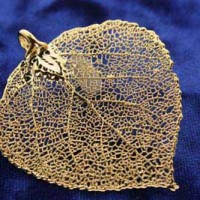 Gold Aspen Leaf Pendant