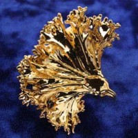 Gold Kale Leaf Pendant