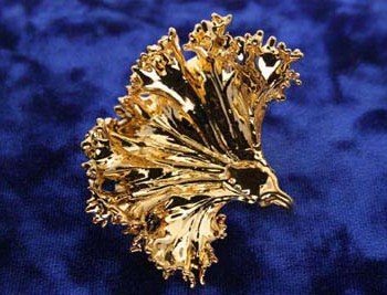 Gold Kale Leaf Pendant
