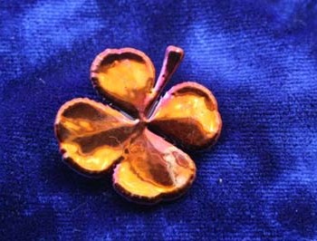 Iridescent Four Leaf Clover Pendant