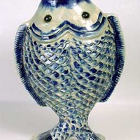 Majolica Fish Vase