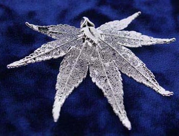 Silver Japanese Maple Leaf Pendant