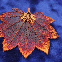 Iridescent Maple Leaf Pendant