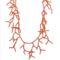 48" Coral Branch Necklace