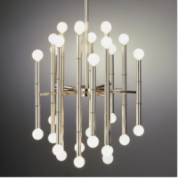 Bamboo Chandelier silver
