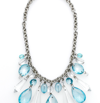 Blue Crystal Chandelier Necklace