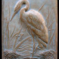 Blue Heron Plaque