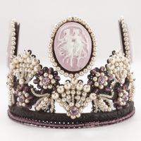 Crown, pearl & amethyst