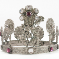 Crown, silver & garnet