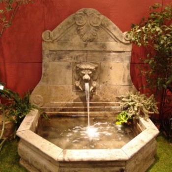 French Lion Garden Fountain