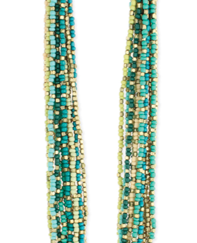 Gold & Green Bead Necklace