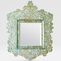 Latticework Mirror green