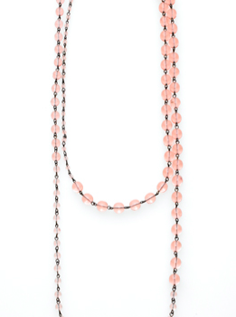 Long Pink Loop Necklace