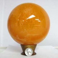 Orange Calcite Sphere, Brazil