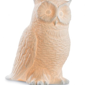 Porcelain Owl Lamp