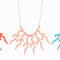 Resin Coral Branch Necklace