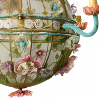 Beaded Globe Chandelier, detail