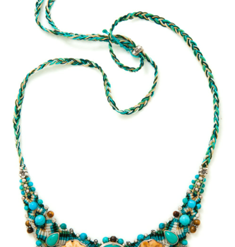 Braided Turquoise Necklace, detail