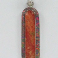 Coral & Opal Pendant