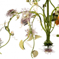 Curlicue Flower Chandelier, detail
