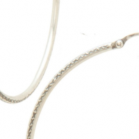 Everyday Silver Hoops, detail