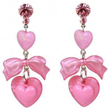 Pearlescent Heart Earrings