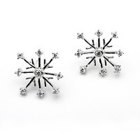 Silver Snowflake Post Earrings