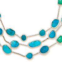 Turquoise Constellation Necklace, close