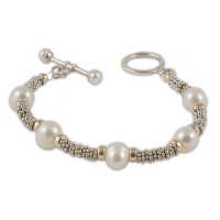 Two Tone Pearl Bracelet