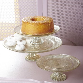 Antiqued Silver Cake Plates