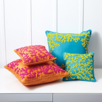 Beaded Coral Pillows