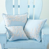 Beaded Coral Sea Blue Pillows