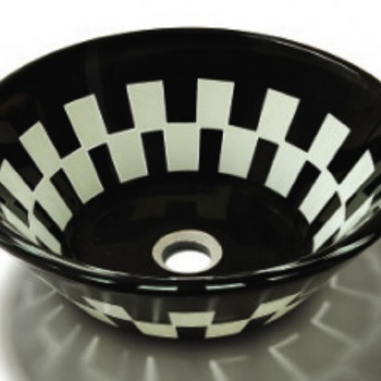 Black Checkered Sink Basin